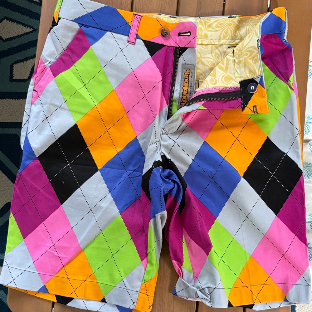 Loudmouth Men's Argyle Golf Shorts